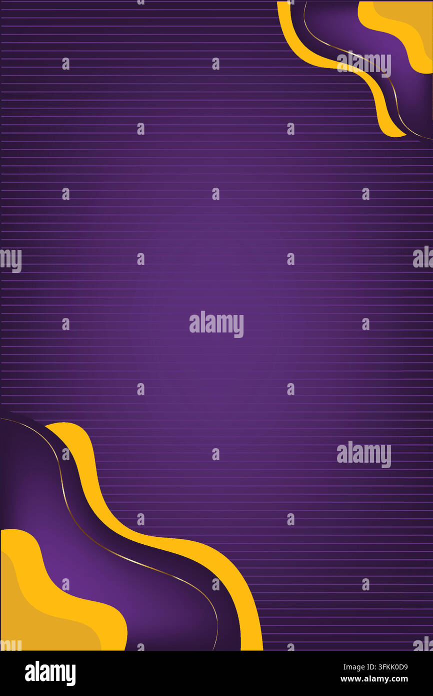 Abstract liquid purple and yellow shapes background featuring smooth ...