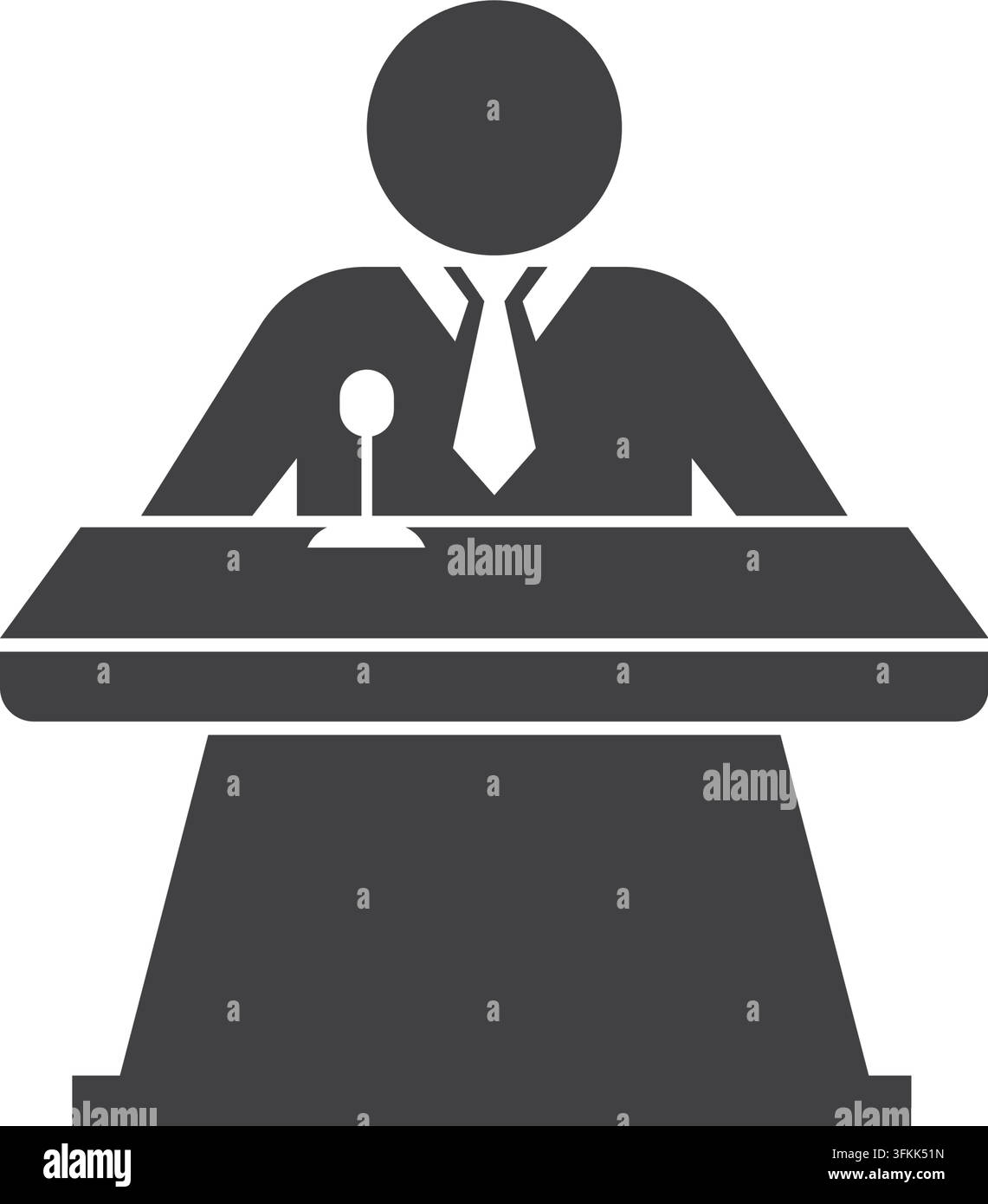 black public speaking illustration icon vector element design template web Stock Vector