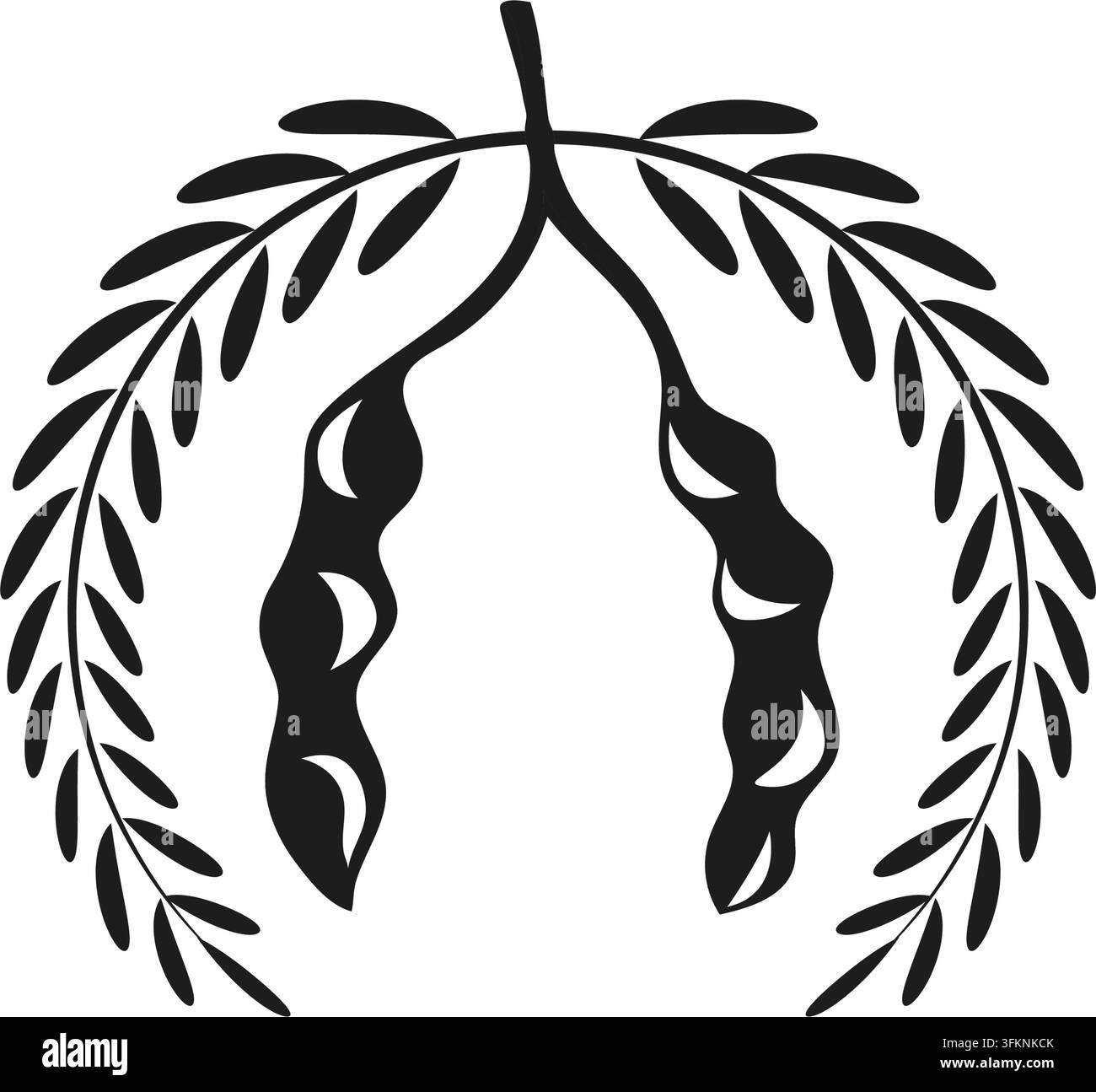 black tamarind icon vector element concept design template web Stock Vector