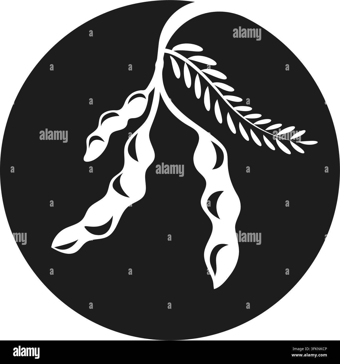 black tamarind icon vector element concept design template web Stock Vector