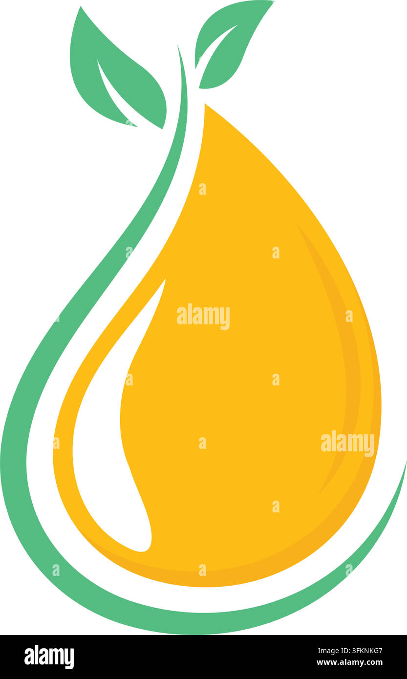 herbal oil nutrition icon vector element concept design template web Stock Vector