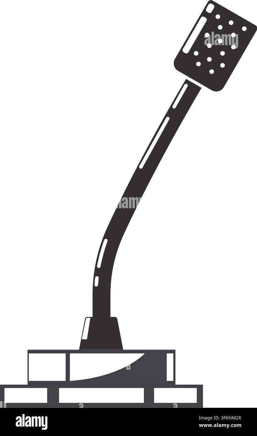 black microphone vector element design template web Stock Vector