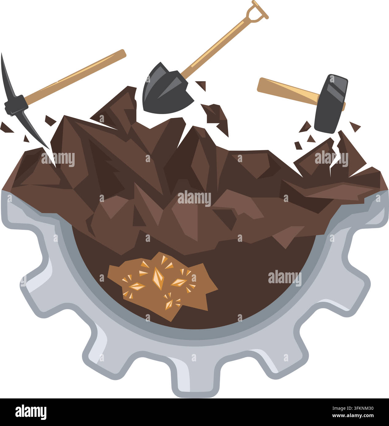 mining industry icon vector element design template web Stock Vector