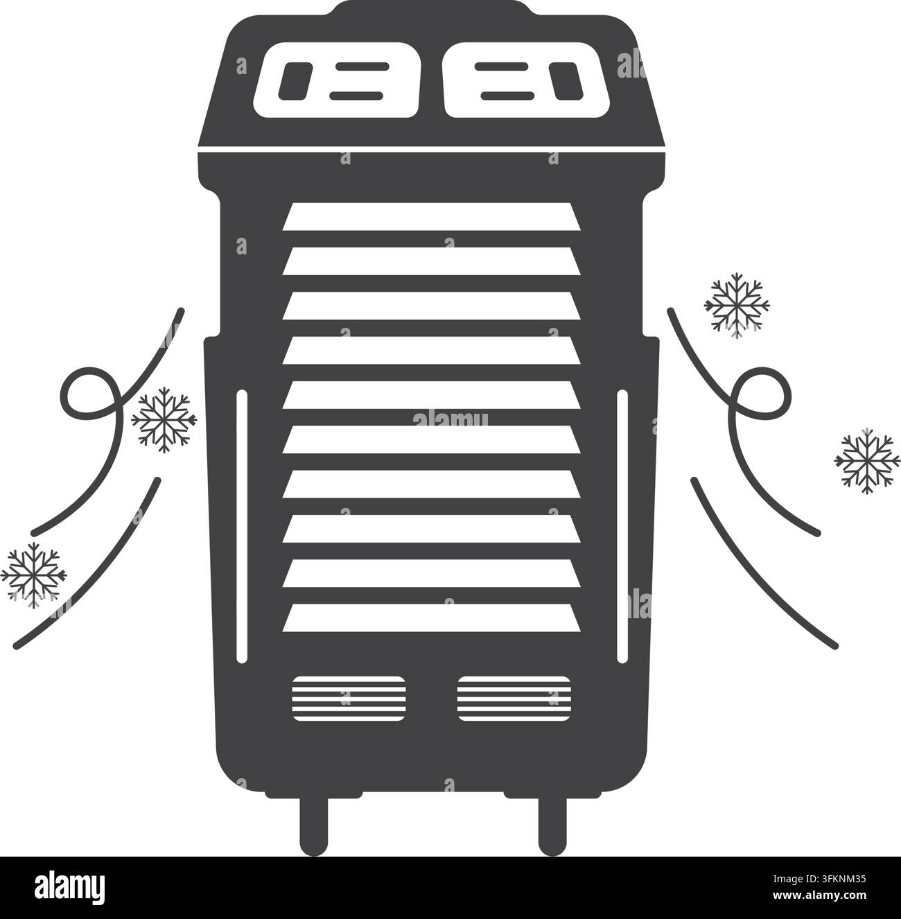 airconditioner standing icon vector element design template web Stock Vector