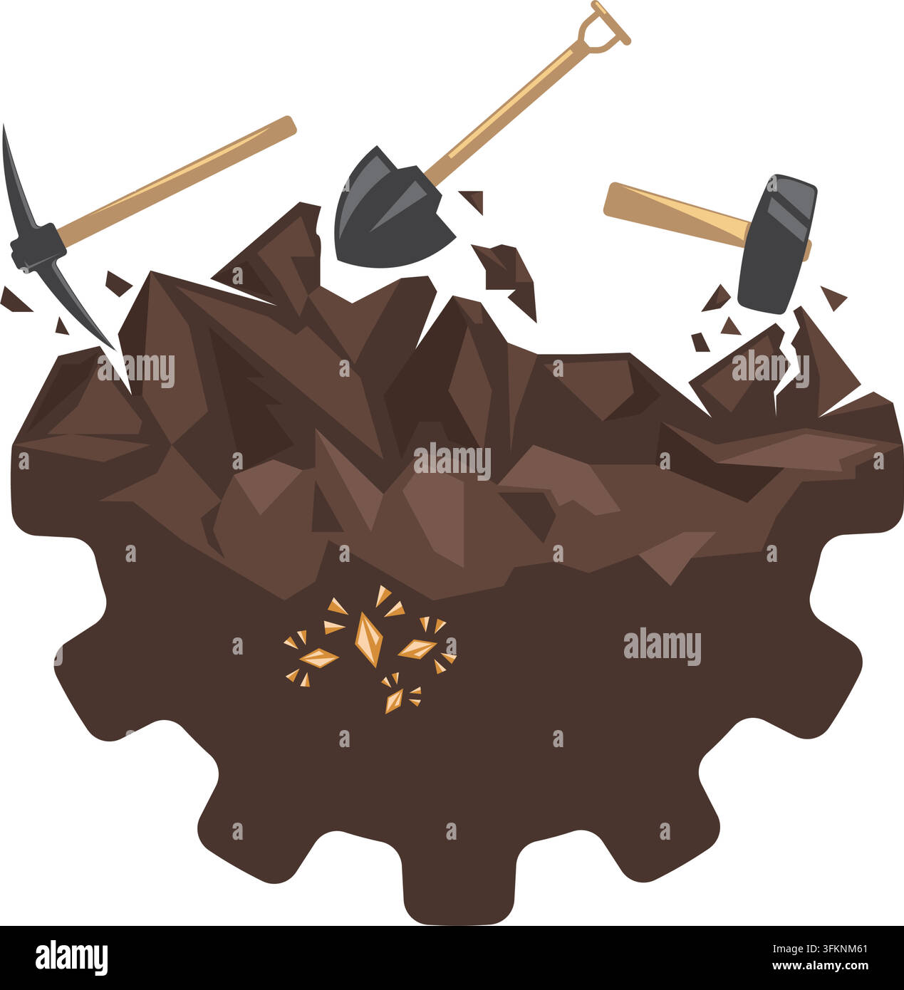 mining industry icon vector element design template web Stock Vector