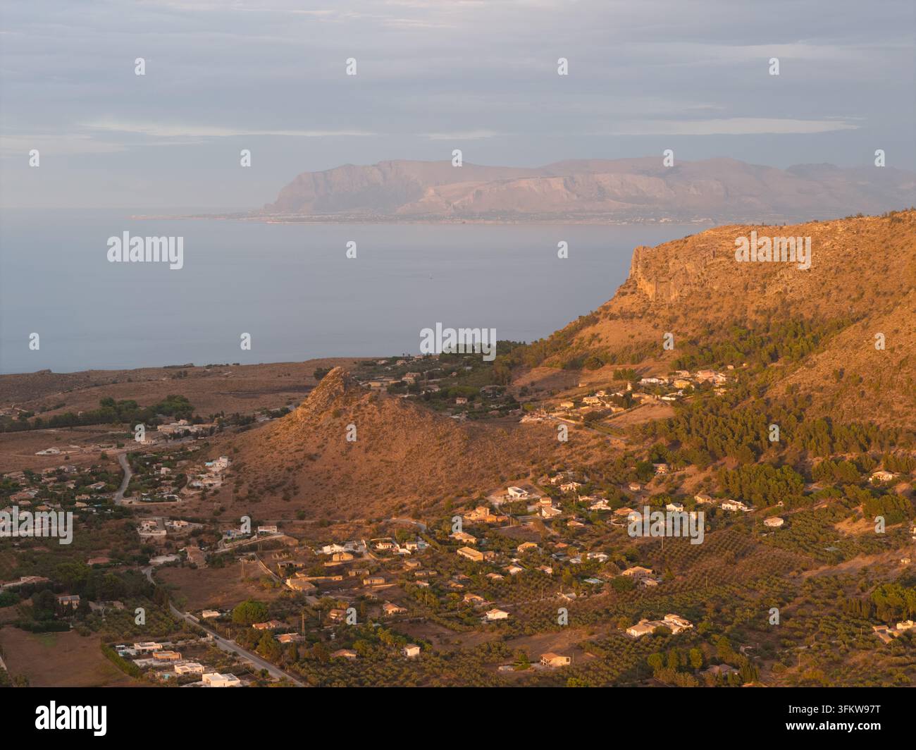 Aerial view of Riserva Naturale Orientata dello Zingaro with rugged ...