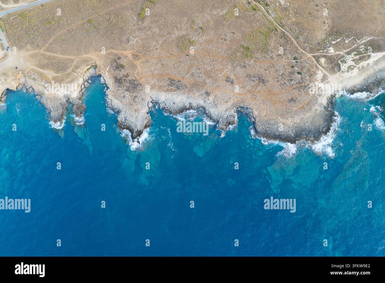 Aerial view of Riserva Naturale Orientata dello Zingaro with rugged ...