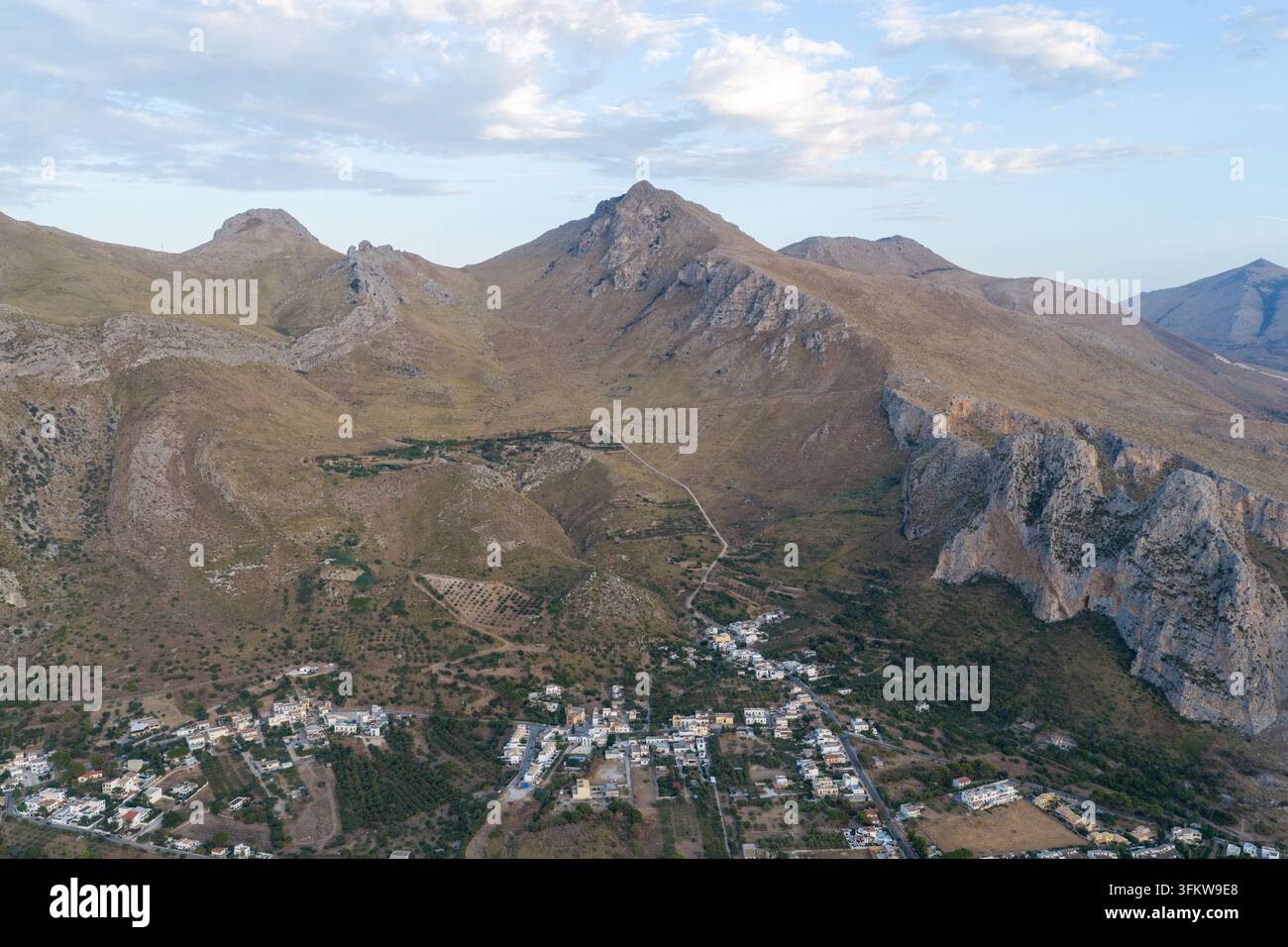 Aerial view of Riserva Naturale Orientata dello Zingaro with its rugged ...