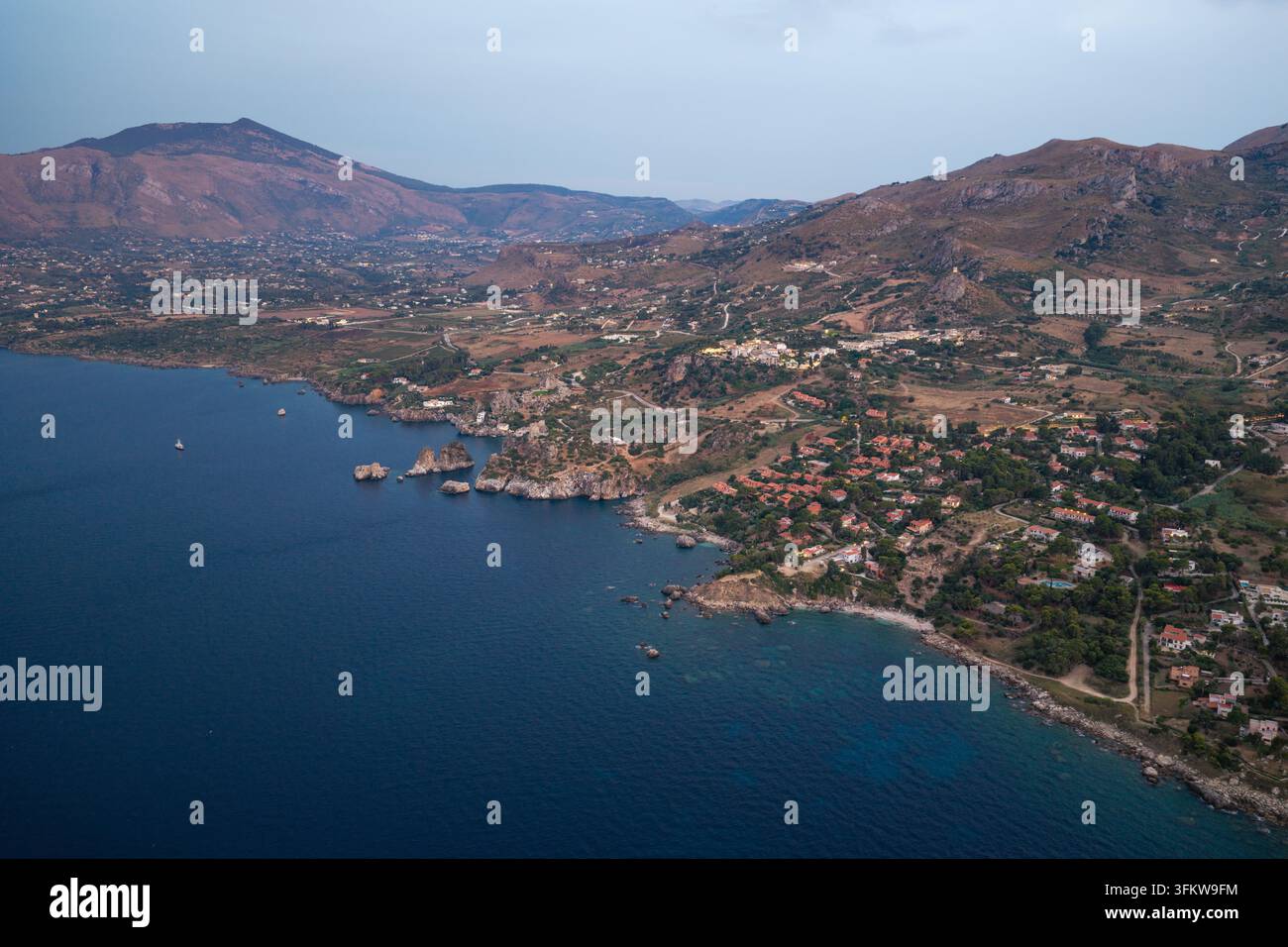 Aerial view of Riserva Naturale Orientata dello Zingaro featuring ...