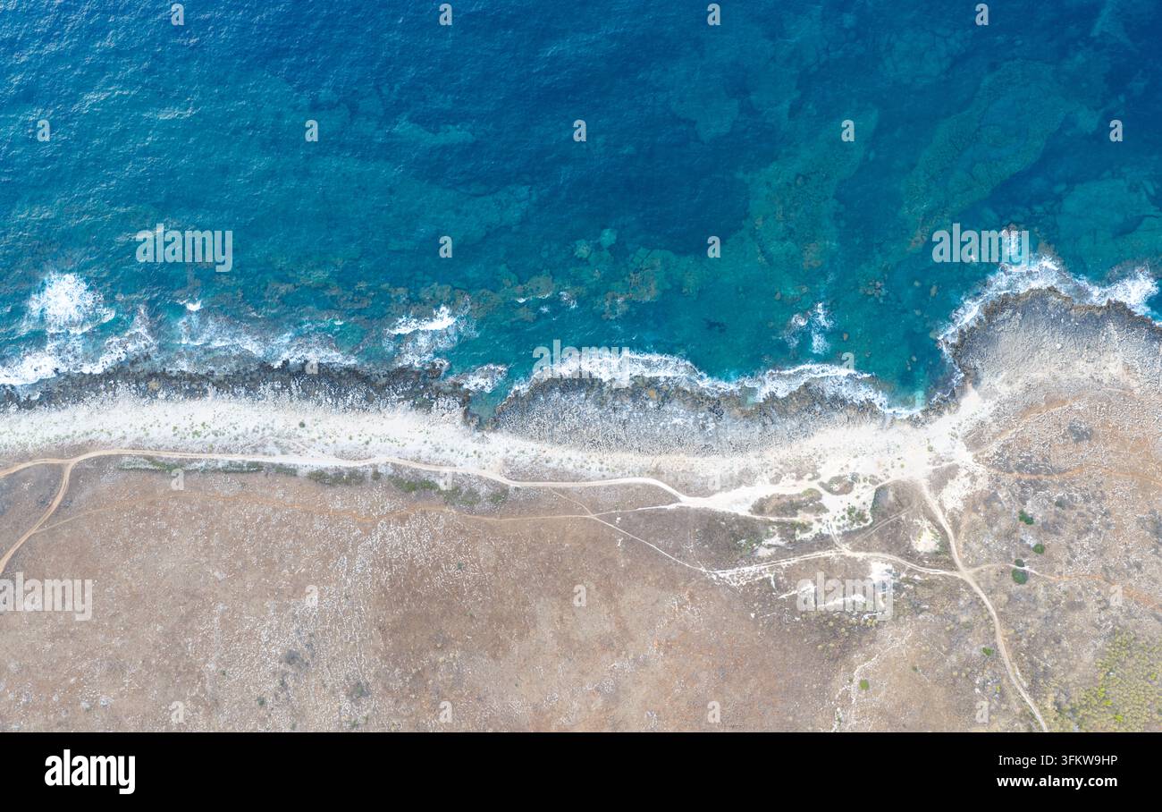 Aerial view of Riserva Naturale Orientata dello Zingaro with its rugged ...