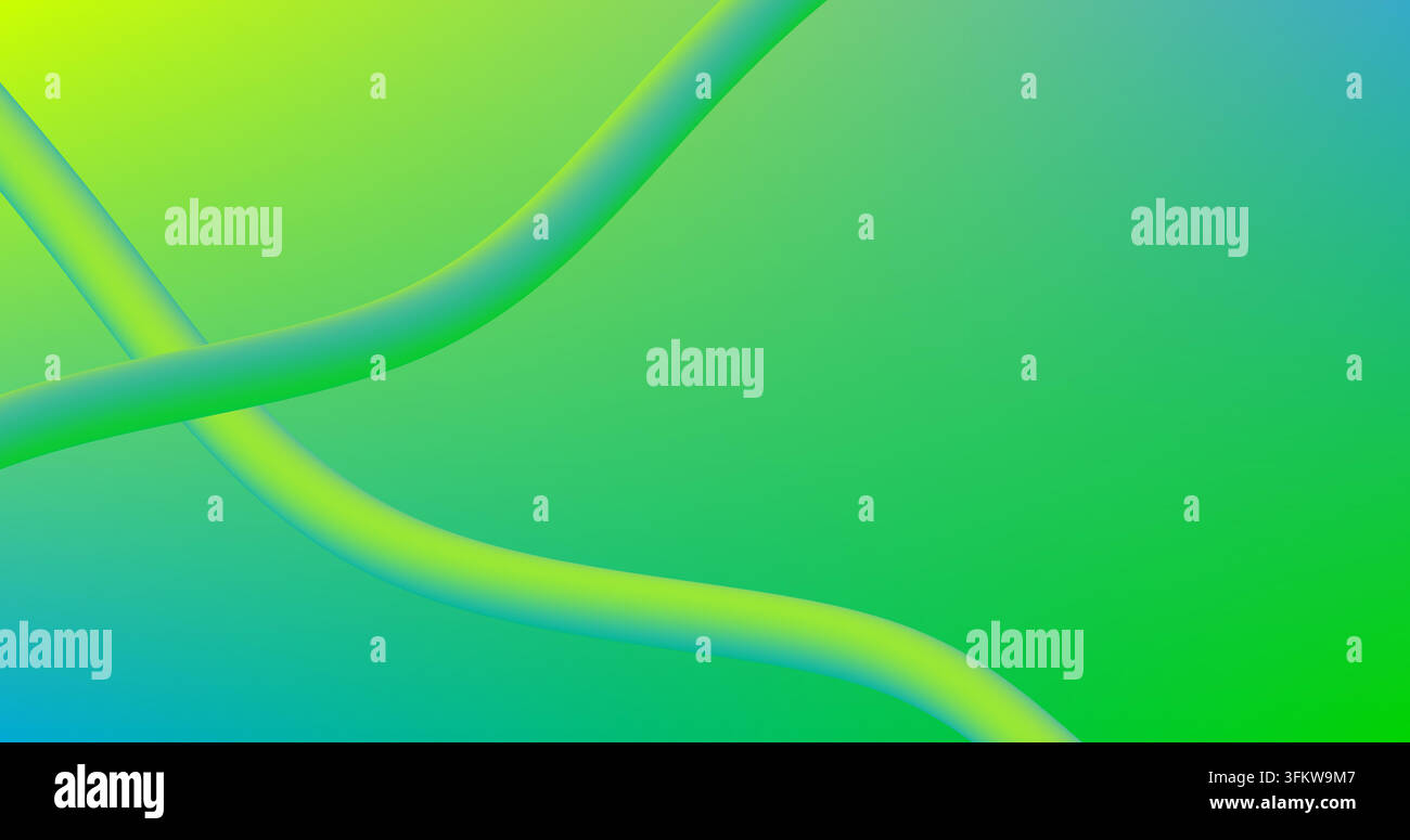 Negative Space abstract background with Curve Path lines in green and ...