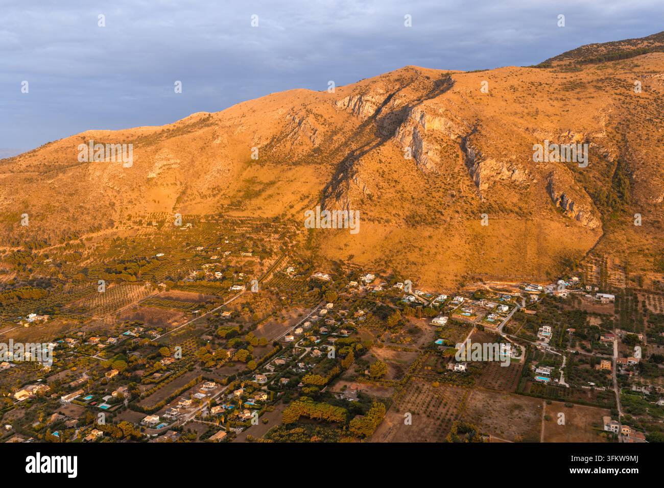 Aerial view of Riserva Naturale Orientata dello Zingaro with rugged ...