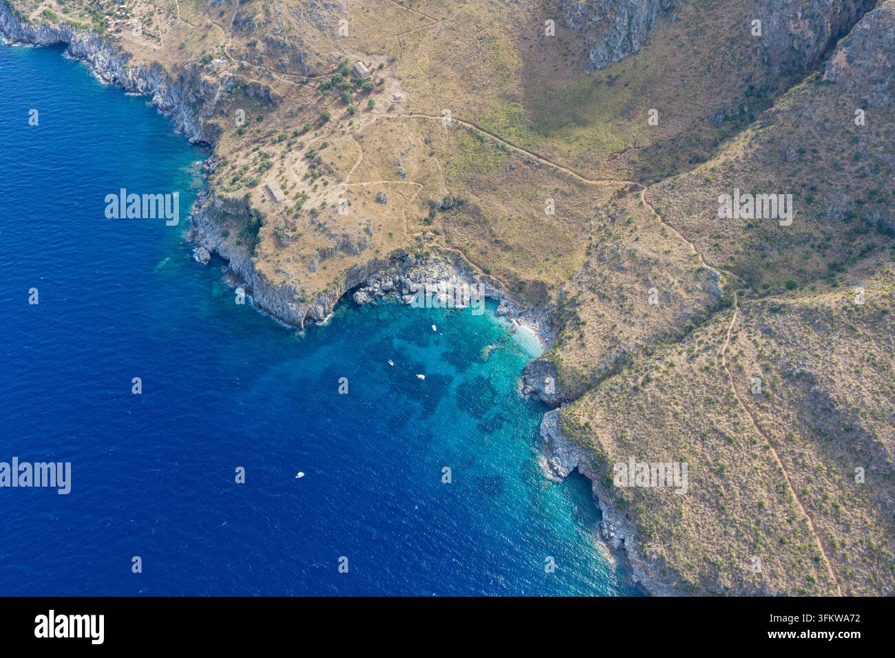 Aerial view of Riserva Naturale Orientata dello Zingaro featuring ...