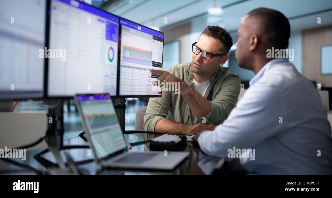 Database Administrator And Developer Collaborate Reviewing SQL Queries ...