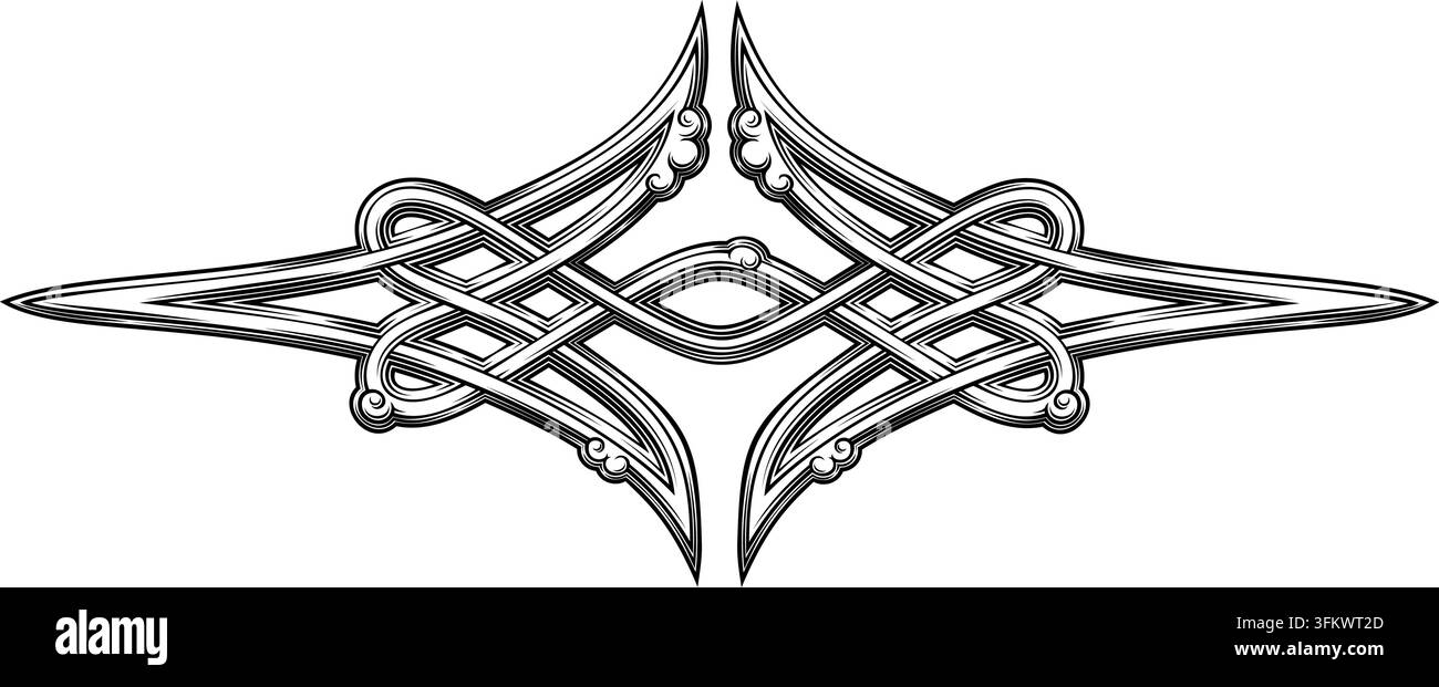 Ornamental decorative tribal interlaces knotwork design emblem pattern ...