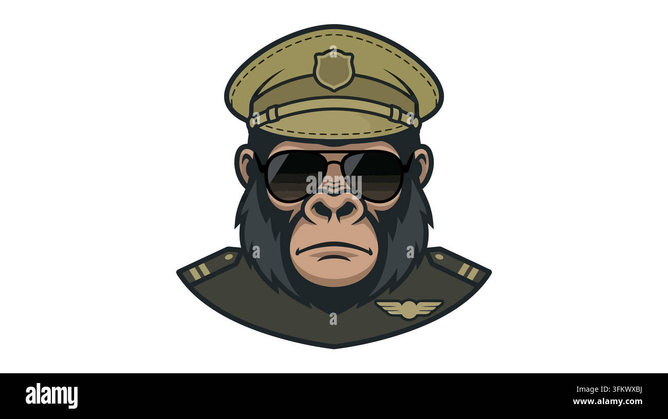 urious gorilla mascot logo vector, aggressive silverback ape esport design Stock Vector