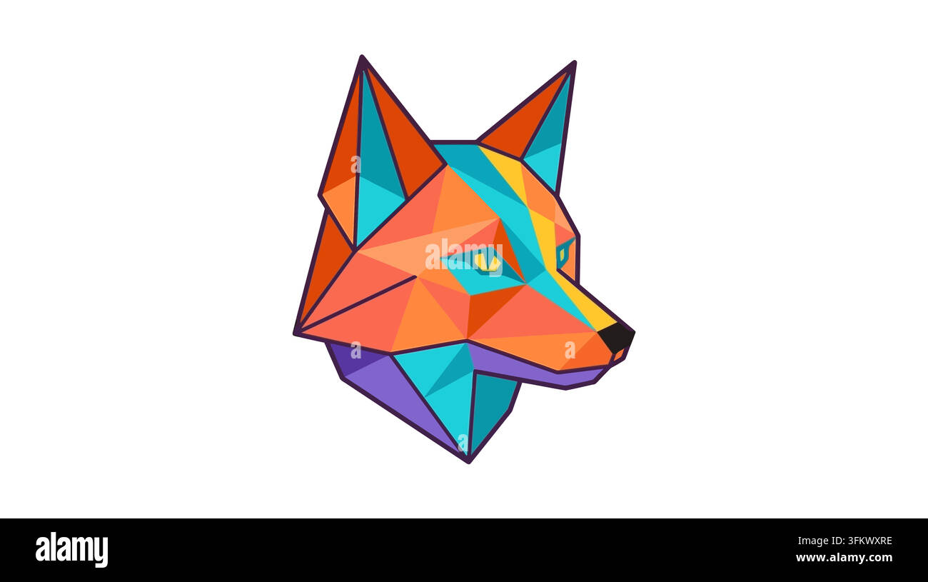 urious wolf mascot logo vector, aggressive alpha werewolf esport design Stock Vector