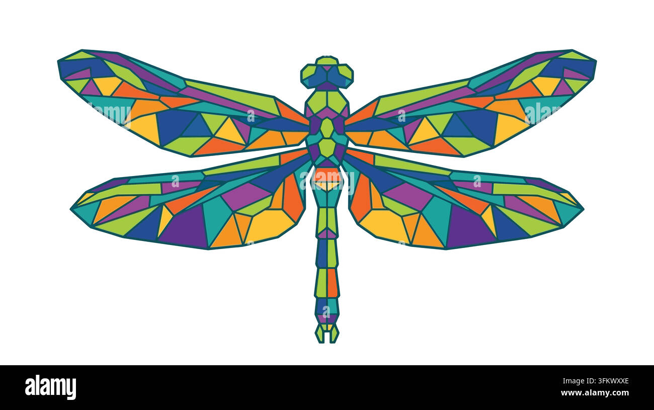 Dragonfly logo vector illustration, minimalist insect silhouette ...