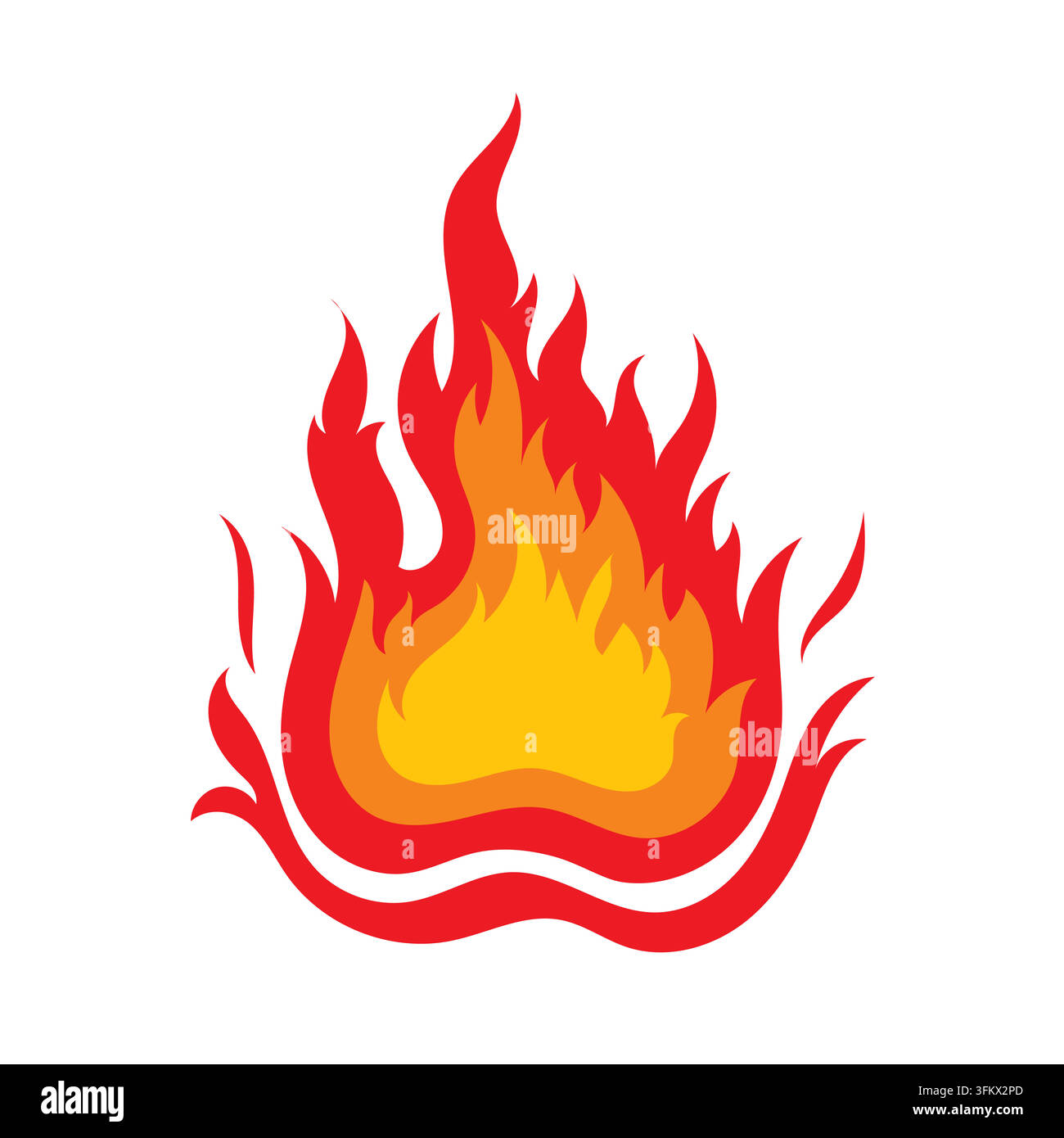 Fire icon on a white background Stock Vector Image & Art - Alamy