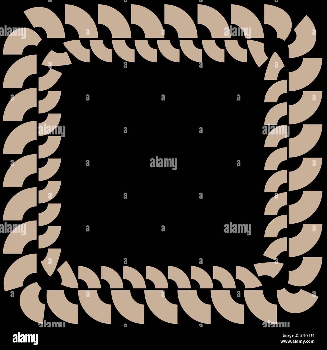 Abstract geometric chevron block square frame vector shape. eps 10. Stock Vector