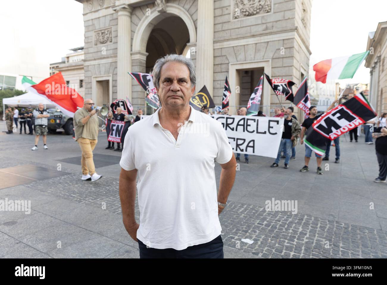 IPA89001938 - Milan, September 26, 2026, Piazza 25 Aprile: Forza Nuova ...