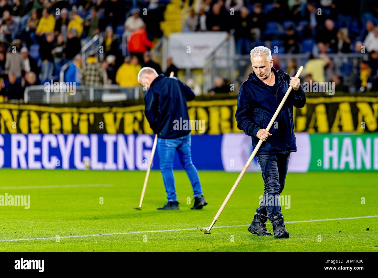 BREDA - NAC's head groundsman during the Keuken Kampioen Divisie match ...