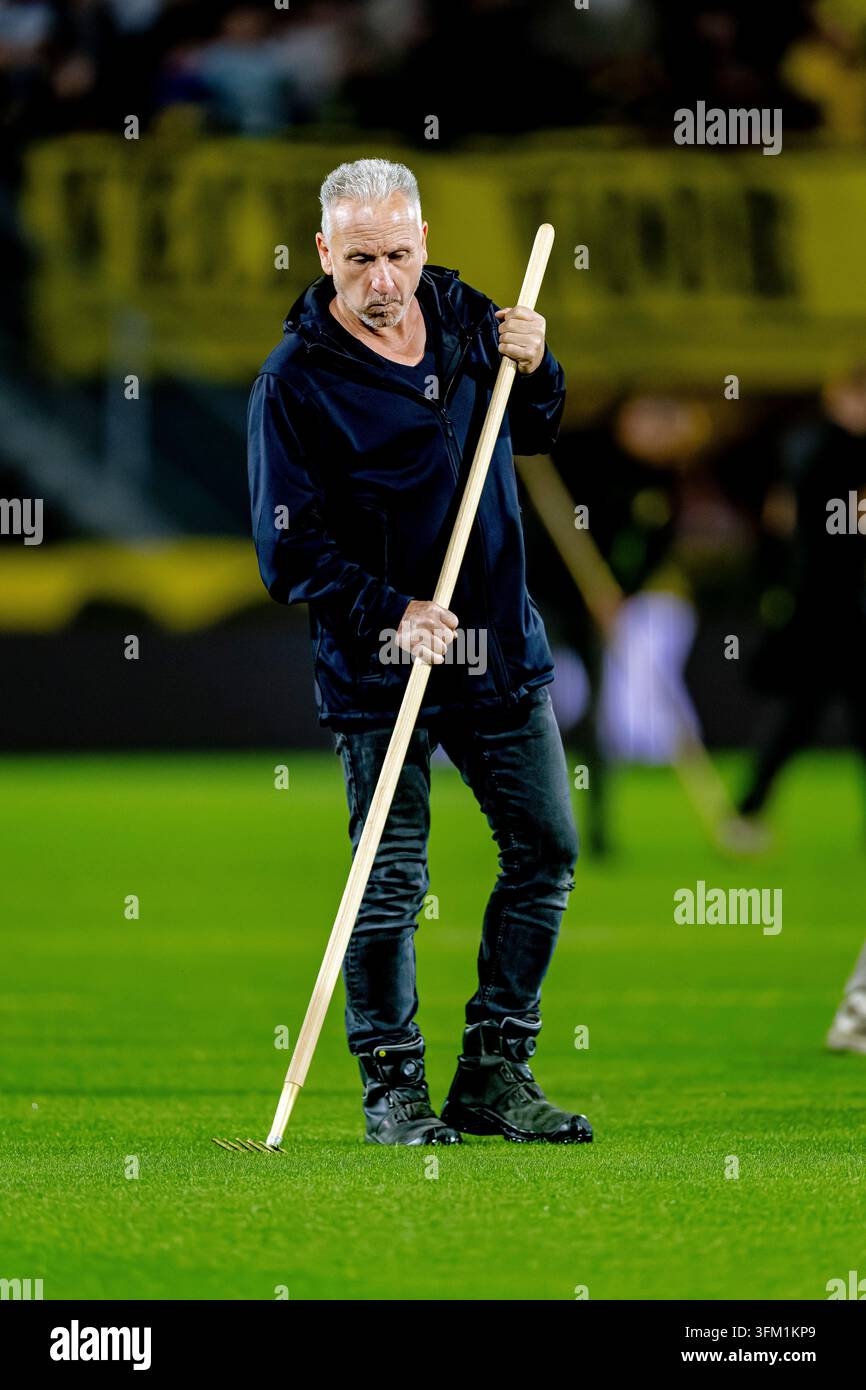 BREDA - NAC's head groundsman during the Keuken Kampioen Divisie match ...
