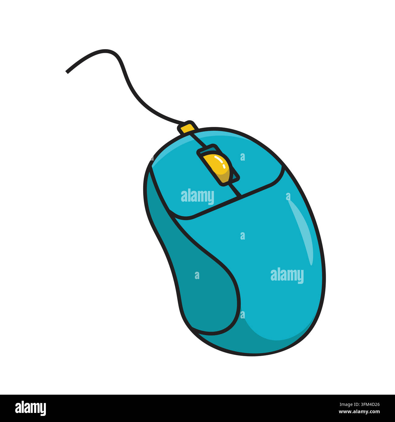 Computer mouse icon vector design template simple and clean featuring a sleek, modern desktop mouse outline with smooth curves Stock Vector