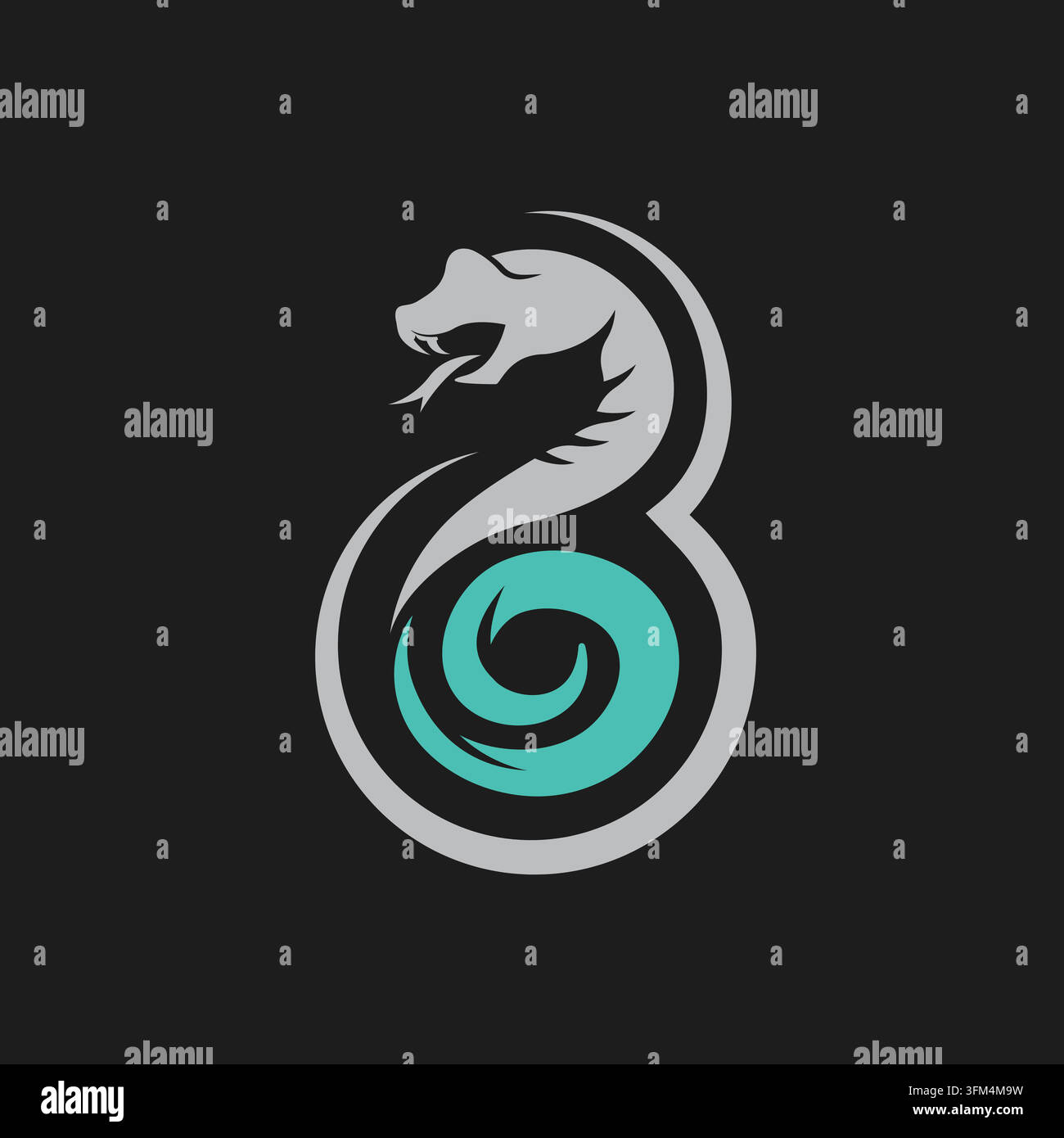 snake icon vector illustration concept design template web Stock Vector