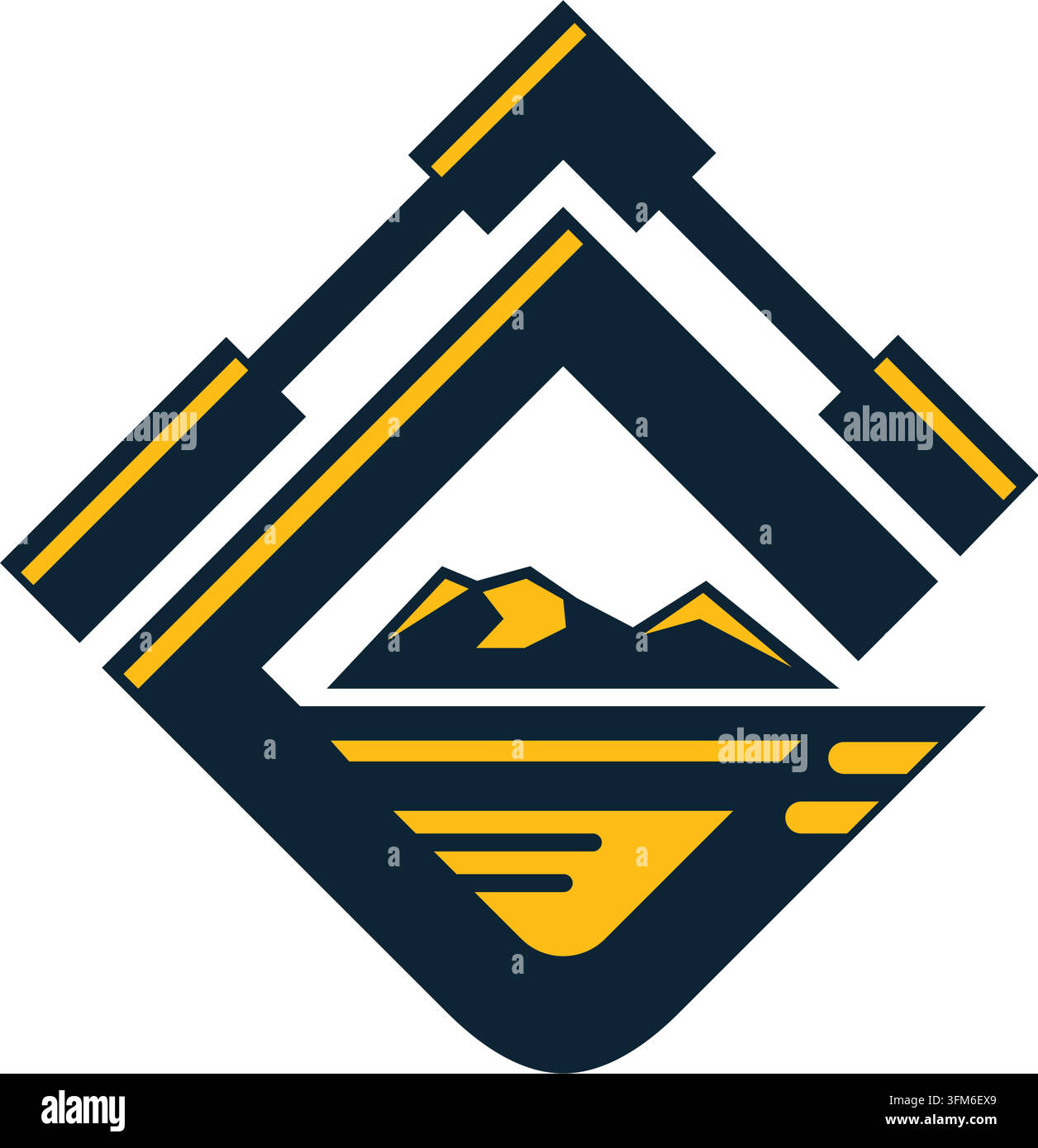 letter g logo with excavator concept, for heavy equipment branding, vector design Stock Vector