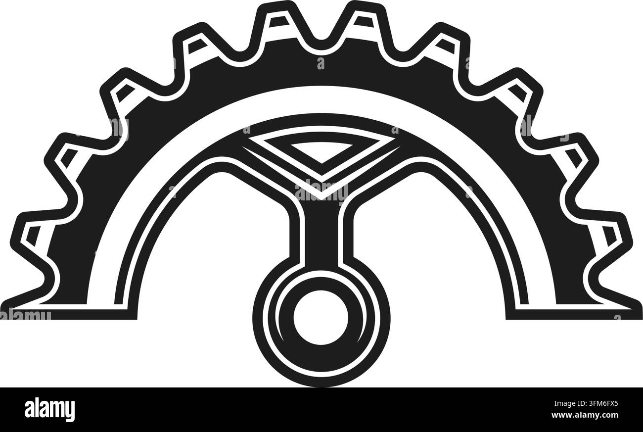 M letter gear logo icon vector concept design template web Stock Vector