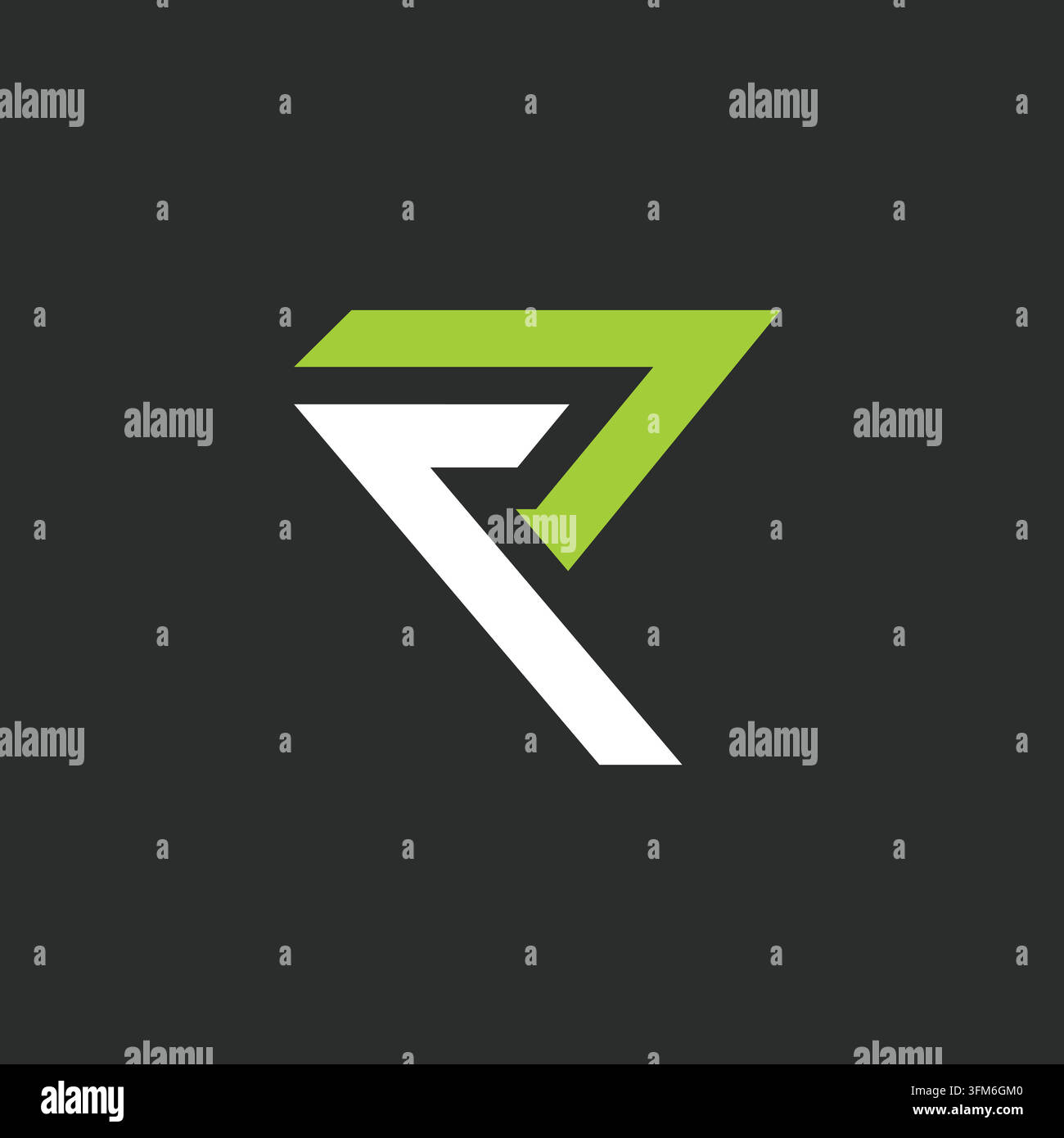 R or P letter icon logo vector simple design concept Stock Vector