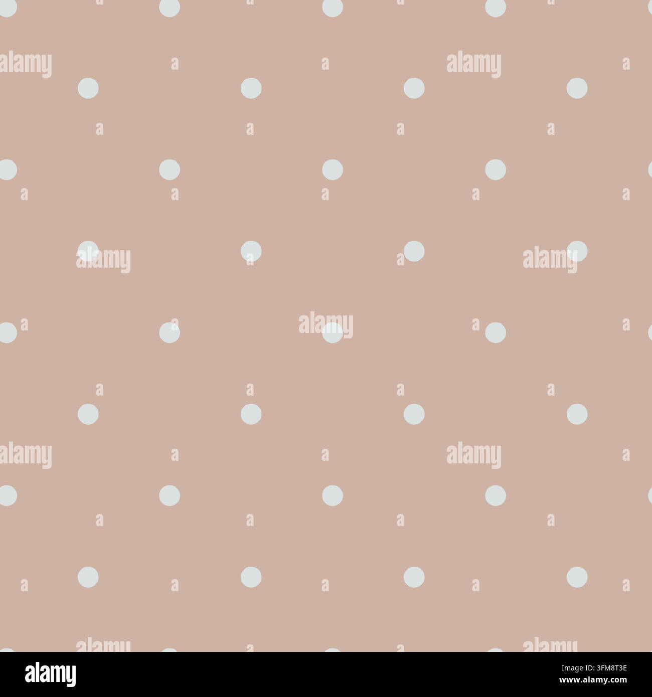 Seamless geometric light grey polka dot pattern on muted dusty pink background. Minimalist vintage vector background for wallpaper and fabric Stock Vector