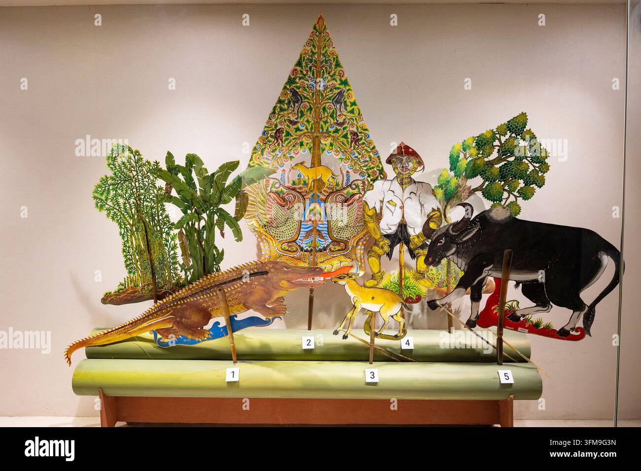 historische Figuren, Wayang, Schattenspiel, Museum Sonobudoyo ...