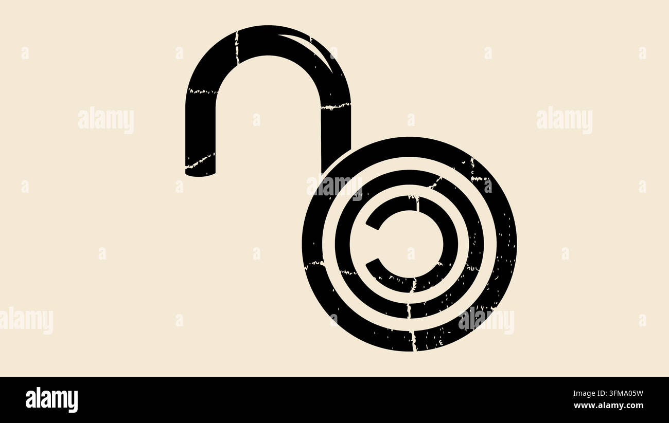 Copyleft symbol , black isolated vector silhouette Stock Vector