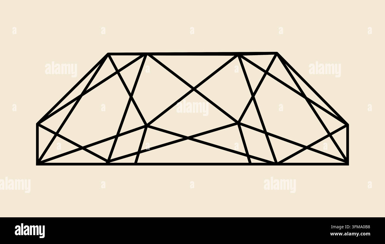 diamond logo, black isolated vector silhouette Stock Vector