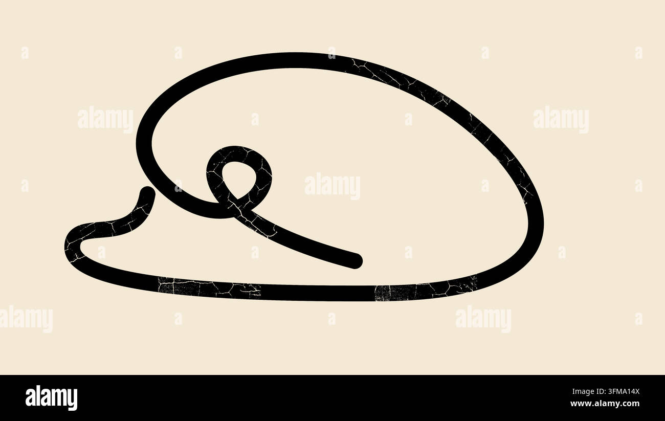 Simple one line drawing of hedgehog, black isolated vector silhouette Stock Vector
