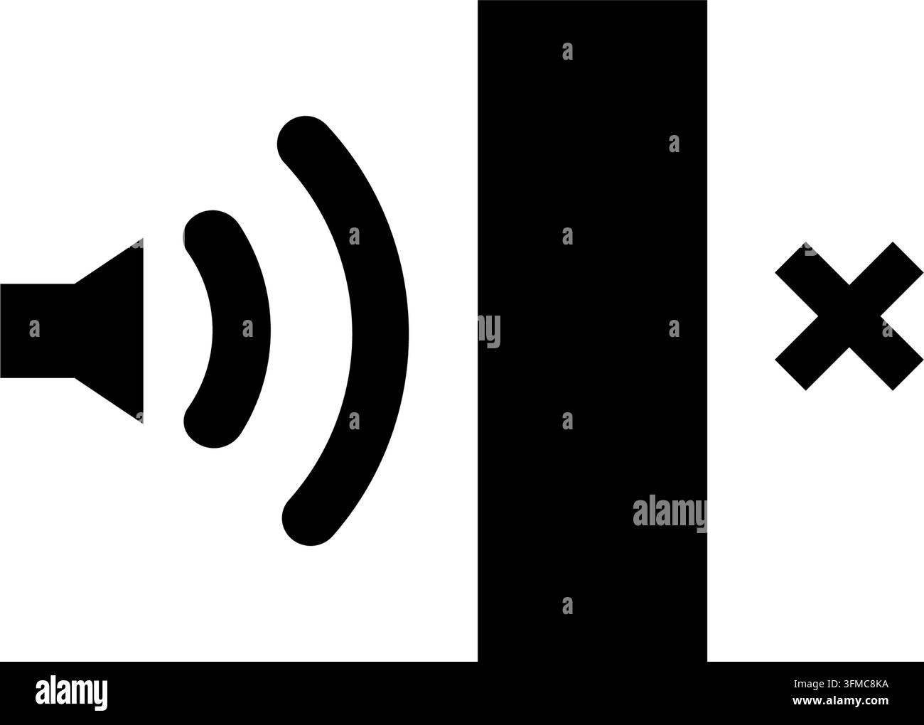 Soundproofing walls, black isolated vector silhouette Stock Vector