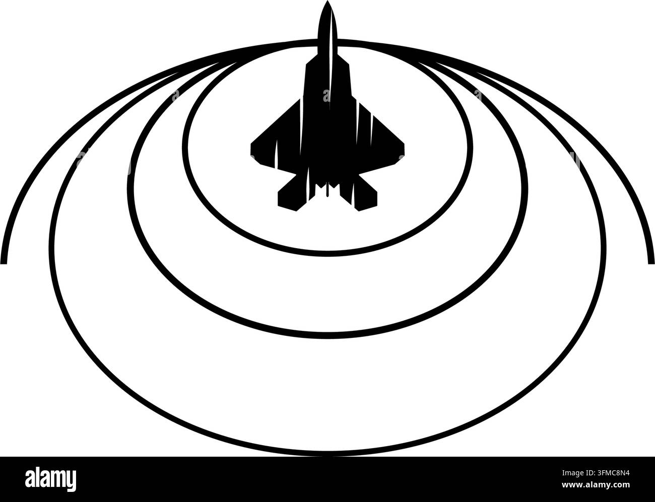 Sound barrier, black isolated vector silhouette Stock Vector