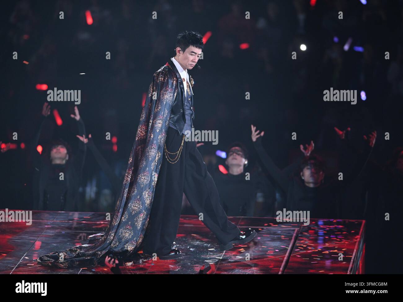 Hong Kong singer Jordan Chan performed at the 'BIG MAN Â· A Man' tour ...