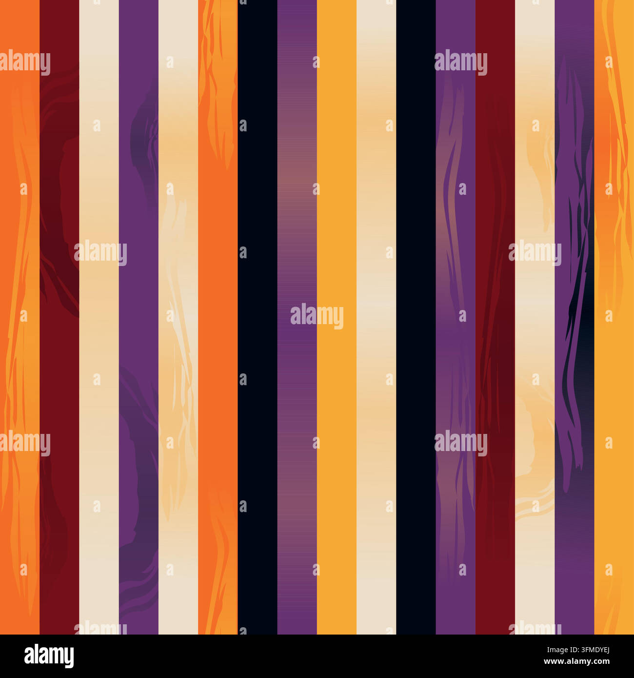 Halloween Orange Purple and Black Stripes Seamless Vector Pattern Stock Vector