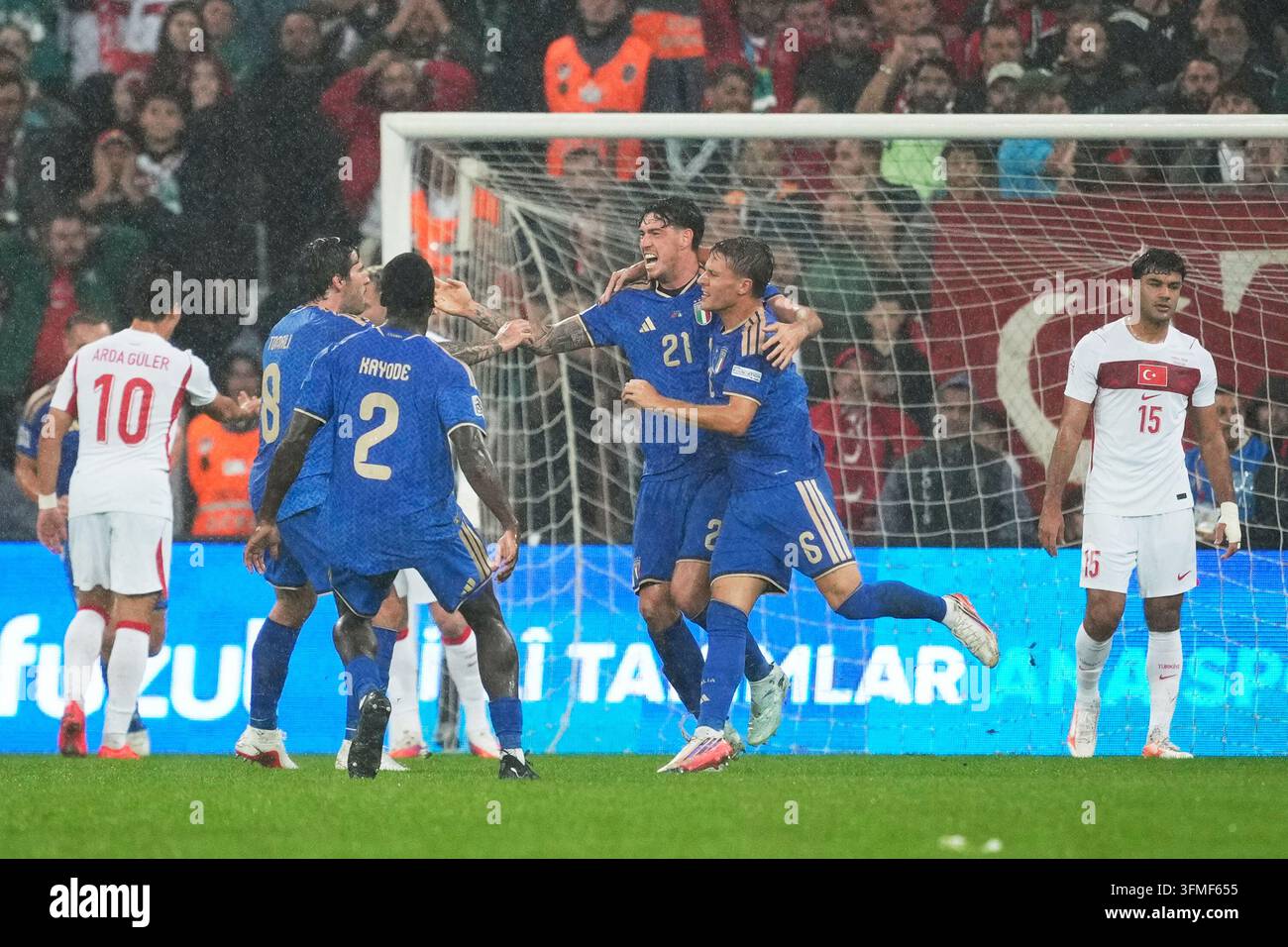 Italy 4-1 Turkey in UEFA Nations League match at Bursa