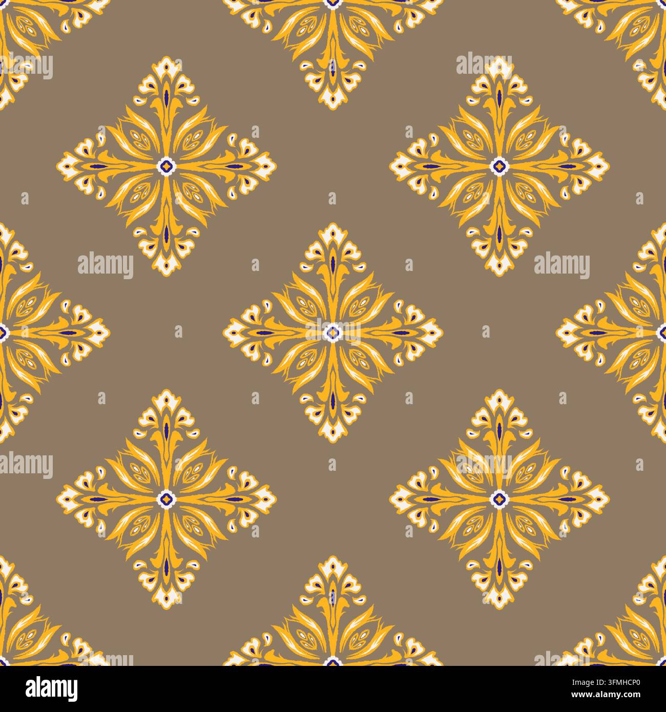 Hand-drawn Seamless Warm Beige Tile Pattern for Elegant Upholstery ...