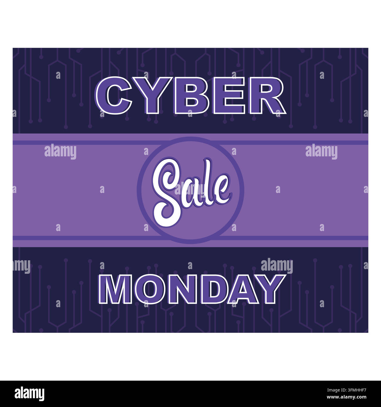 Black friday cyber monday sale. Flat vector modern illustration Stock Vector