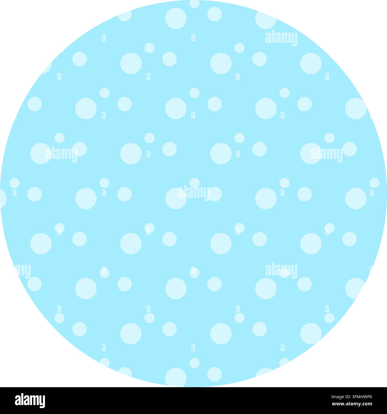 Seamless bubble pattern round light blue badge vector graphic. Seamless ...