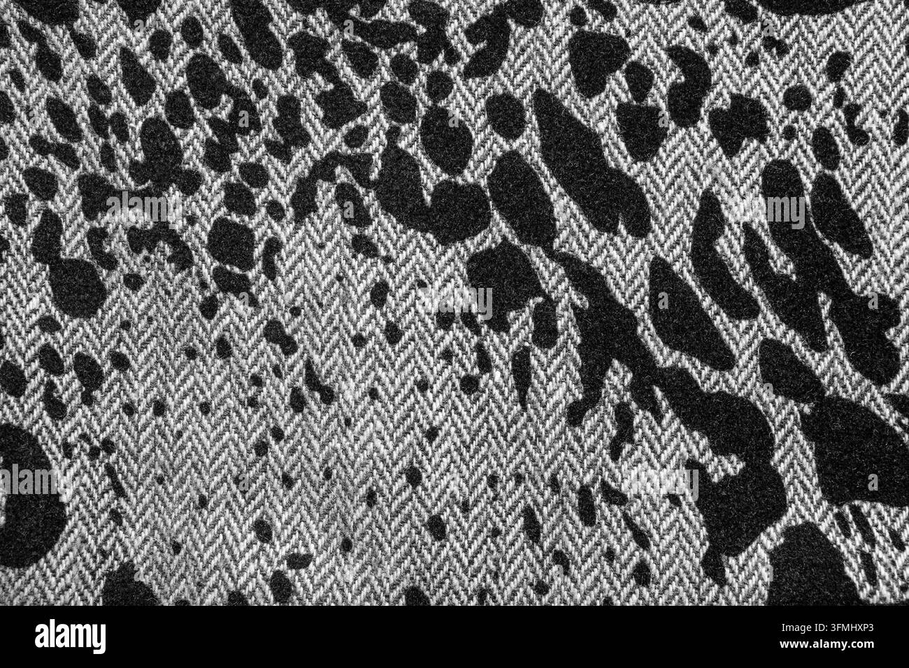 Abstract black and white wool fabric texture as a background Stock ...