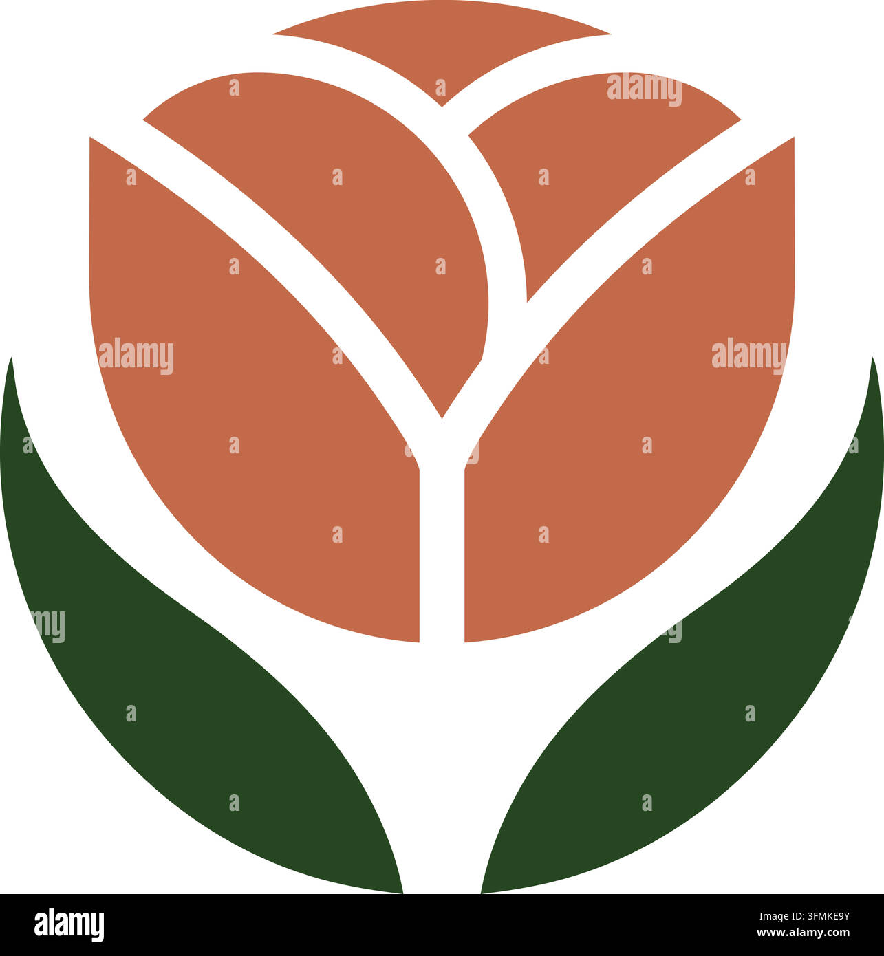 Abstract rose flower symbol - simple shapes logo Stock Vector Image ...