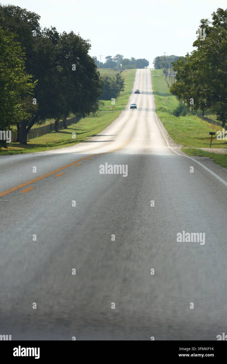 Waldeck, Texas, USA. 12th September, 2026. Open road almost clear of ...