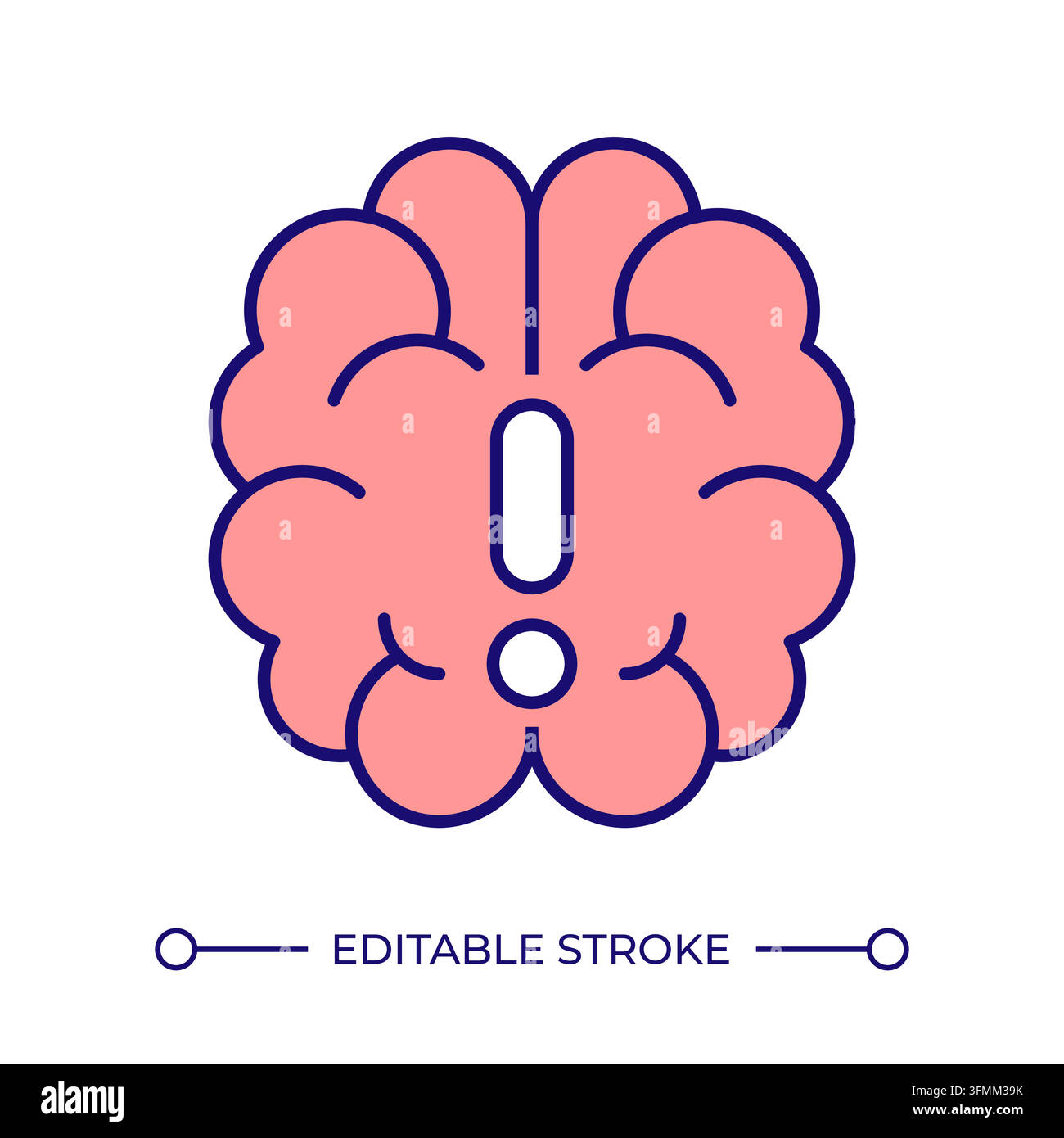 Mental burnout warning signs line color icon Stock Vector Image & Art ...