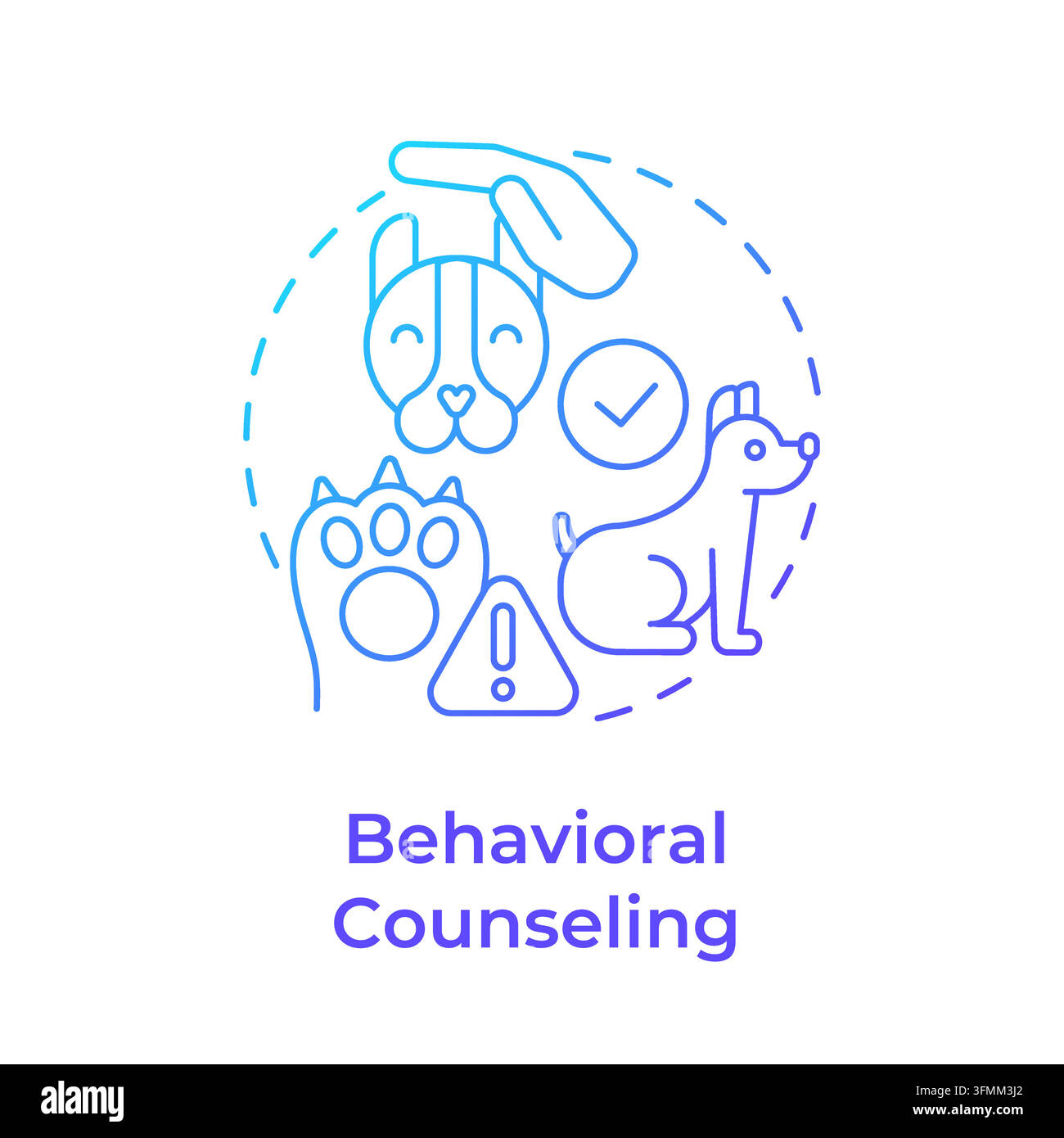 Behavioral counseling gradient outline concept icon Stock Vector Image ...